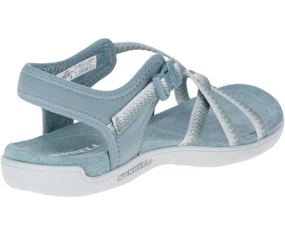 Merrell Sandals Blue - District Muri Lattice - Womens 46VPFAGRH